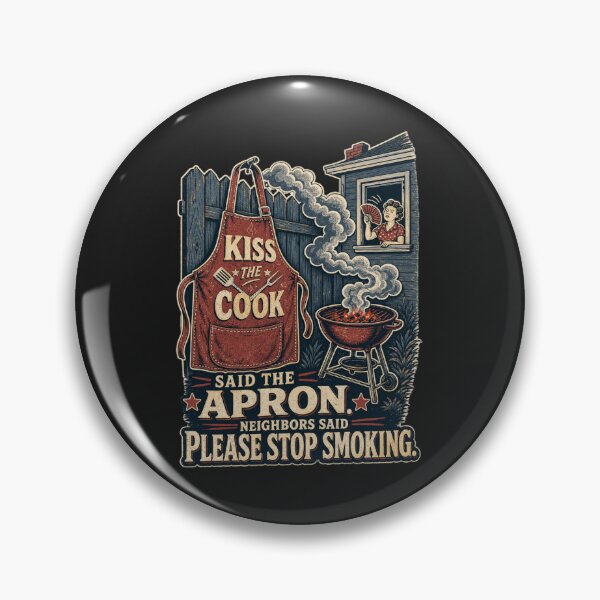 Item preview, Kiss The Cook Said The Apron Neighbors Said Please Stop Smoking Shirt, Funny Grill Dad T-Shirt, BBQ Neighbor Humor Tee, Father's Day Gift Shirt, Vintage Apron Graphic designed and sold by TshirtsLabs.