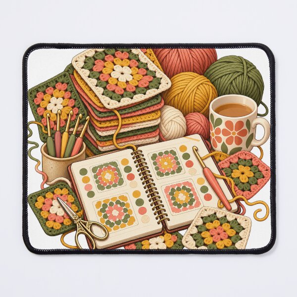 Item preview, Granny Square Color Planner – Crochet Humor Illustration designed and sold by Xnuery.