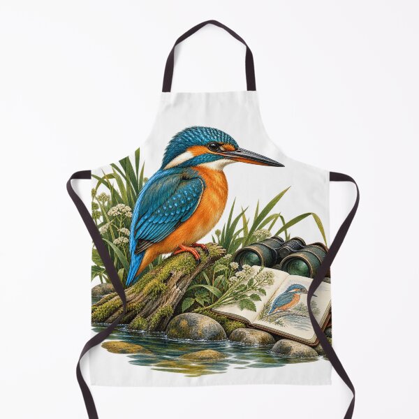 Item preview, Kingfisher by a Quiet River – Birdwatching Illustration designed and sold by Xnuery.