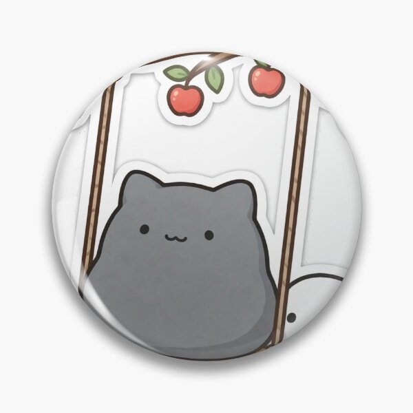 Item preview, Cute Black Cat Ghost Apple Orchard Swing Fall Kawaii Sticker designed and sold by xiaoxiaochibi.
