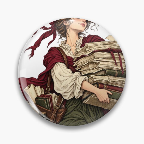Item preview, Poet Carrying a Stack of Manuscripts – Writer Humor Illustration designed and sold by Xnuery.