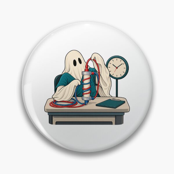 Item preview, Dialysis Nurse Halloween Gift — Ghost at the Filter Desk designed and sold by UrbanCanvvas.