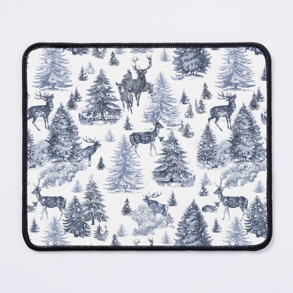 Item preview, Elegant Vintage Blue Deer Winter Wonderland Toile designed and sold by tanjica.