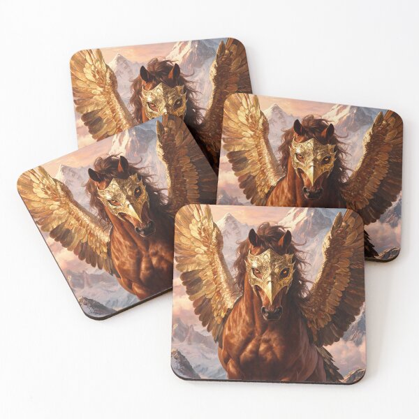 Item preview, Golden Pegasus Falcon Helmet Mountain designed and sold by KAMOCHI Art.