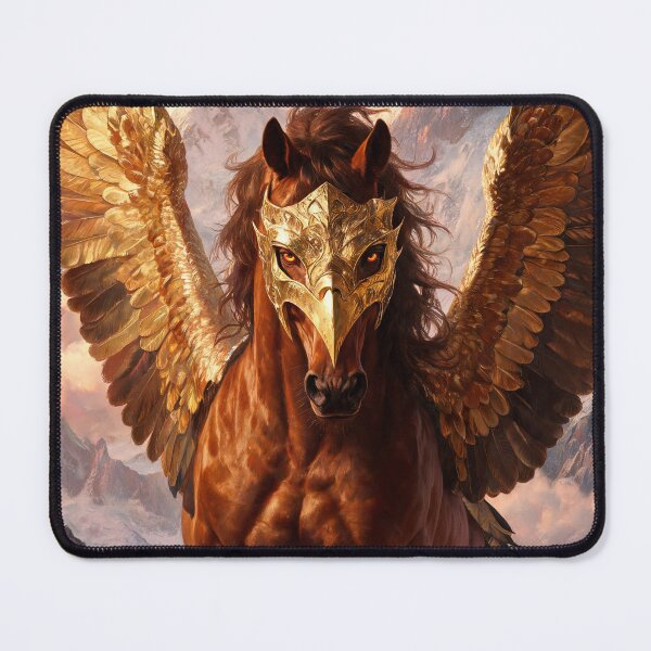 Item preview, Golden Pegasus Falcon Helmet Mountain designed and sold by KAMOCHI Art.