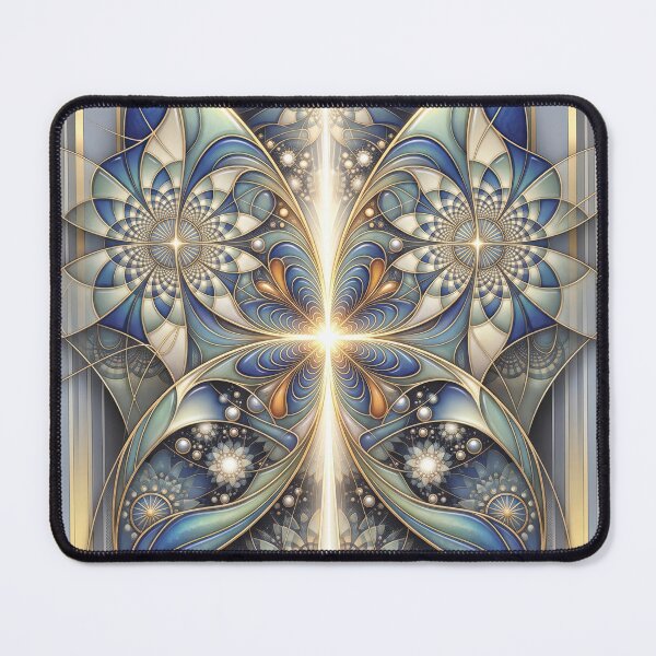 Item preview, Art Deco Celestial Fractal Wings Tapestry designed and sold by Frackxion.