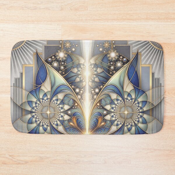 Item preview, Art Deco Celestial Fractal Wings Tapestry designed and sold by Frackxion.