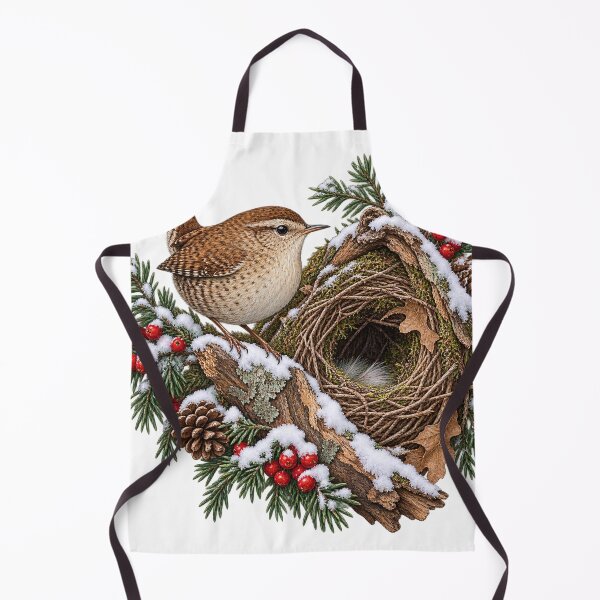 Item preview, Quiet Winter Wren Nest – Winter Birds Illustration designed and sold by Xnuery.