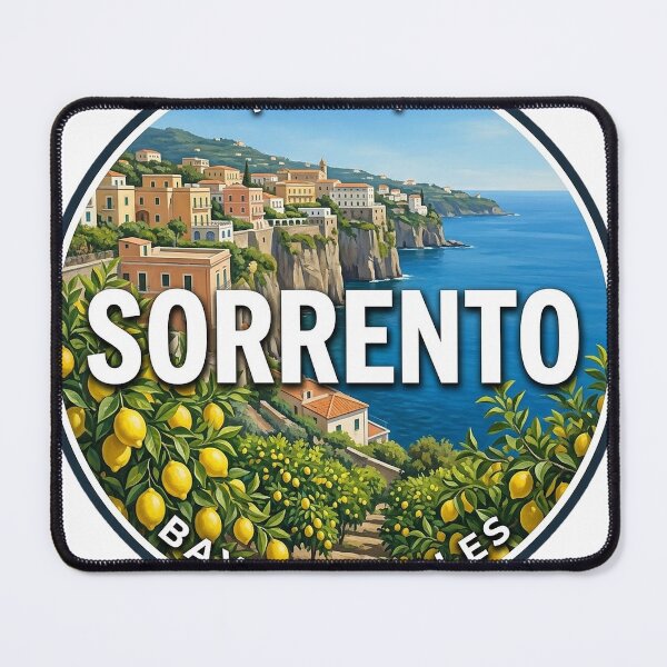 Item preview, Sorrento Italy Lemon Grove Round Badge Sticker designed and sold by DetourDgn.