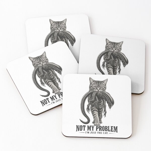 Item preview, Not My Problem I'm Just the Cat | Funny Cat & Alien Parody Design designed and sold by Per My Last Nerve Studio.