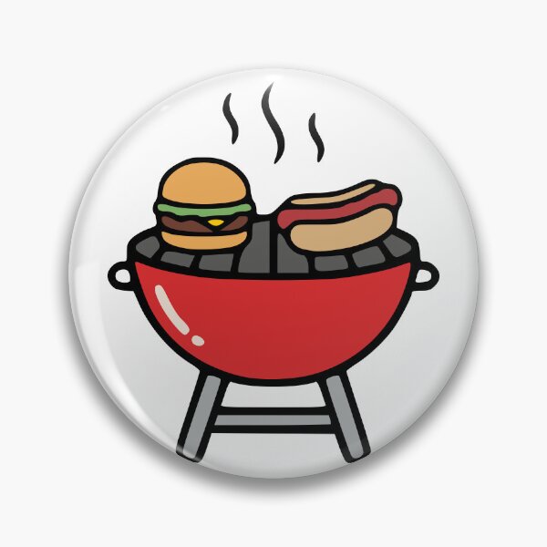 Item preview, Red Grill with Burgers and Hot Dogs – BBQ Cookout Design designed and sold by crackerflake.