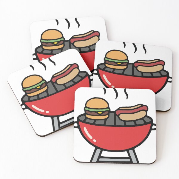 Item preview, Red Grill with Burgers and Hot Dogs – BBQ Cookout Design designed and sold by crackerflake.