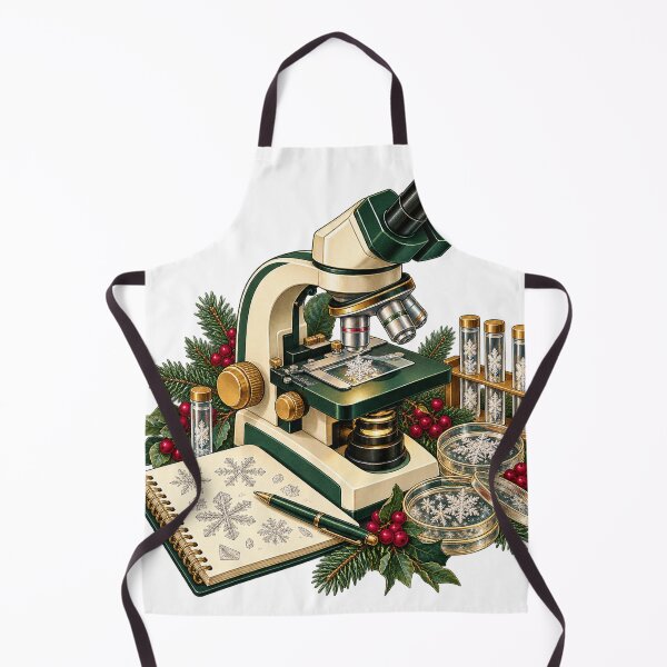 Item preview, Winter Microscope Observation – Lab Tech Christmas Illustration designed and sold by Xnuery.