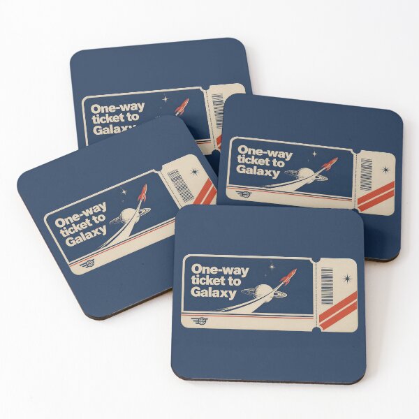 Item preview, One Way Ticket to Galaxy Retro Space Travel Vintage Ticket Design designed and sold by ManggaeJM.
