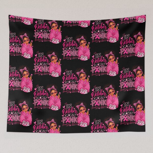 Item preview, In October We Wear Pink Breast Cancer Kid Black Girl Toddler designed and sold by RealestInternet.