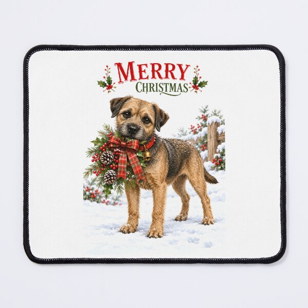 Item preview, Border Terrier Christmas Card | Merry Christmas Dog Card | Terrier Lover Xmas Card designed and sold by Aesthetic-Avenue.