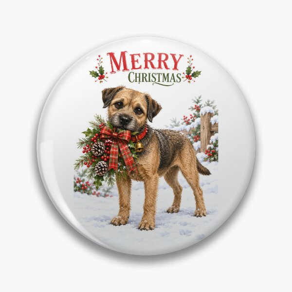 Item preview, Border Terrier Christmas Card | Merry Christmas Dog Card | Terrier Lover Xmas Card designed and sold by Aesthetic-Avenue.
