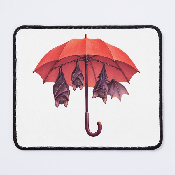 Item preview, Sleepy Bats Beneath a Coral Umbrella designed and sold by LuxChu.