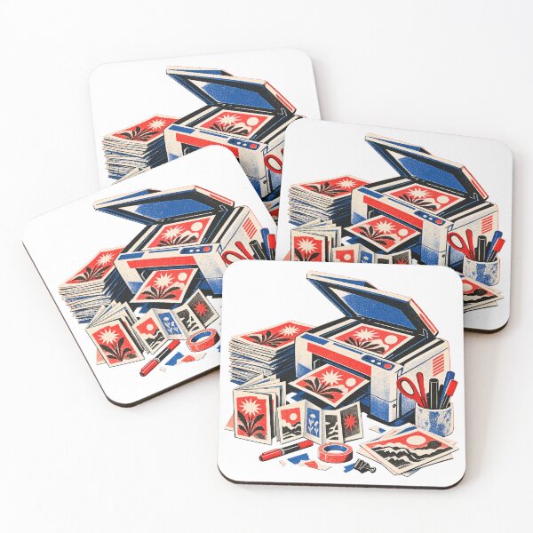 Item preview, Home Photocopier Zine Scene – Zine Making Illustration designed and sold by Xnuery.