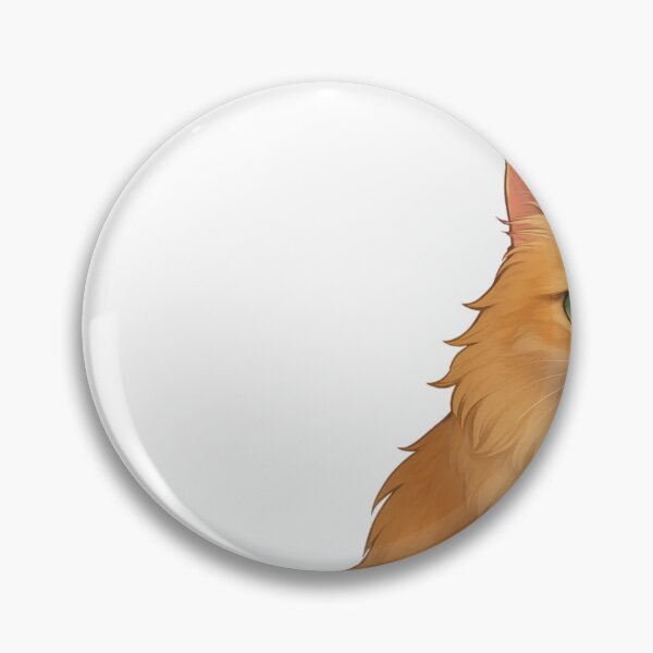 Item preview, Orange Ginger Longhair Siberian Forest Cat Chibi with Green Eyes designed and sold by StickersGeneral.