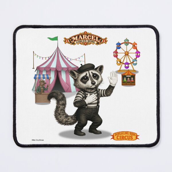 Item preview, Marcel Civet Mime: Vintage Circus Animal Parody designed and sold by MissTerryWoman.