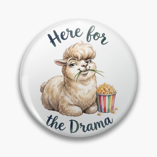Item preview, Funny Here For The Drama Alpaca Watercolor Art designed and sold by Digitalphoto4u.
