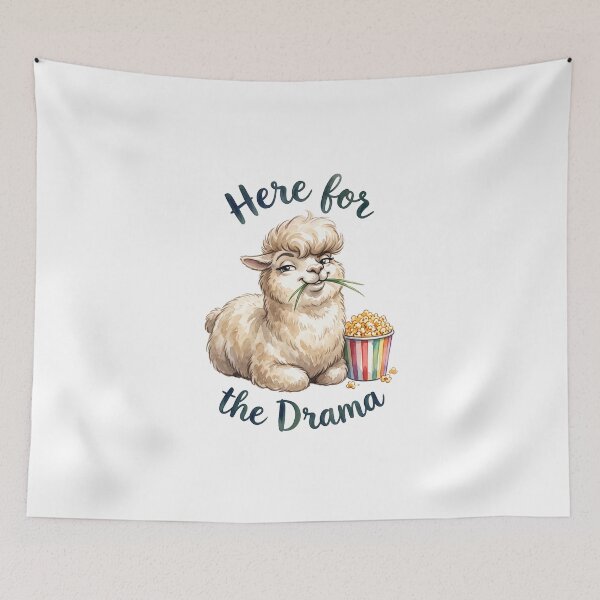 Item preview, Funny Here For The Drama Alpaca Watercolor Art designed and sold by Digitalphoto4u.
