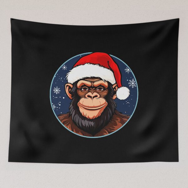 Item preview, Monkey Christmas / X-Mas Chimpanzee designed and sold by Soulskier.