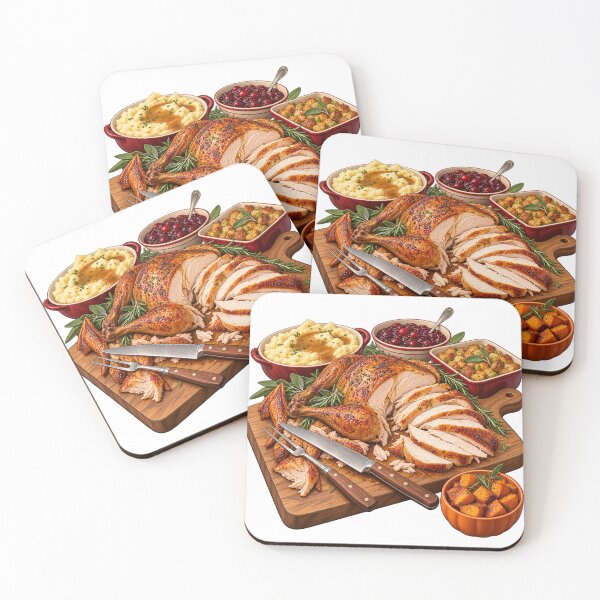 Item preview, Carving Board with Utensils – Thanksgiving Leftovers Illustration designed and sold by Xnuery.