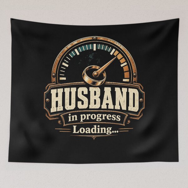 Item preview, Husband In Progress Loading Future Husband Groom Gift Engagement Marriage designed and sold by FolkGraphics.