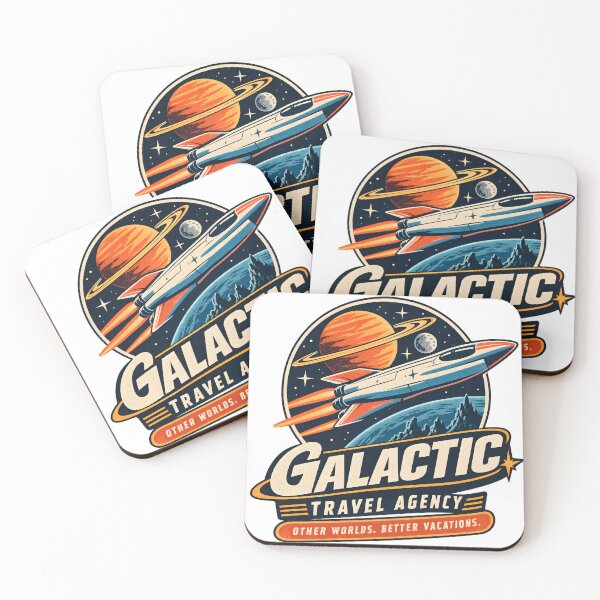 Item preview, Galactic Travel Agency – Retro Space Adventure designed and sold by jahiggin.