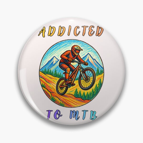 Item preview, Addicted to MTB - Mountain Biking Vintage Illustration designed and sold by Stefanrajzer.