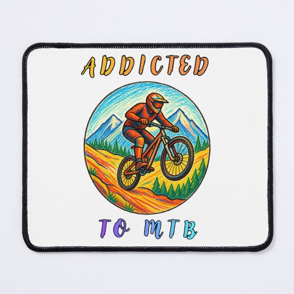Item preview, Addicted to MTB - Mountain Biking Vintage Illustration designed and sold by Stefanrajzer.