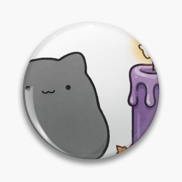 Item preview, Cute Black Cat Ghost Spooky Candle Halloween Kawaii Sticker designed and sold by xiaoxiaochibi.