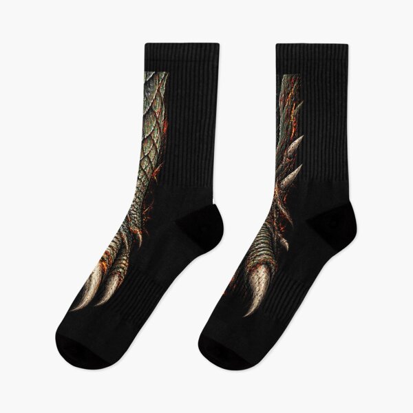 Item preview, Molten Dragon Talon Sock Design designed and sold by Bawwe.