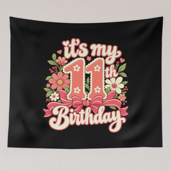 Item preview, It's My 11th Birthday Eleventh Birthday Eleven Years Old designed and sold by FolkGraphics.
