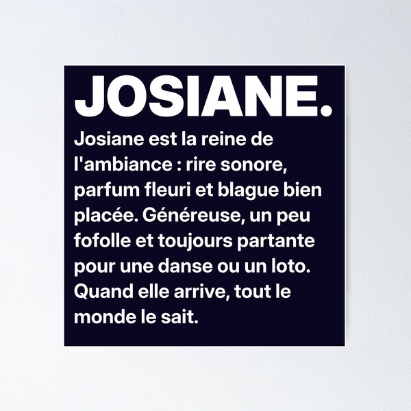 Item preview, Josiane - Vintage humor name gift for women designed and sold by Jayteezy.
