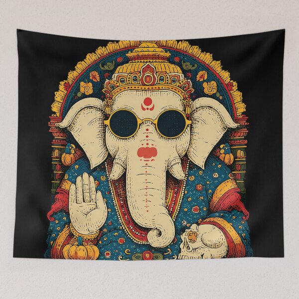 Item preview, Ganesha Sacred Guardian Vision – Ornamental Pop Art designed and sold by PANNARUK .