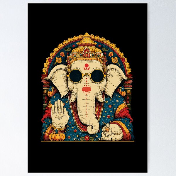 Item preview, Ganesha Sacred Guardian Vision – Ornamental Pop Art designed and sold by PANNARUK .