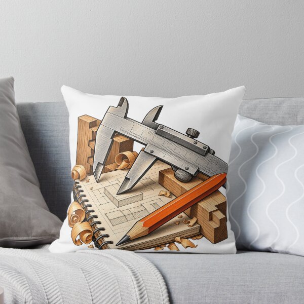 Item preview, Caliper and Pencil Calibration Chart – Woodworking Illustration designed and sold by Xnuery.