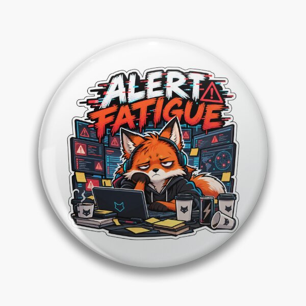 Item preview, Alert Fatigue Fox – Funny SOC Analyst Cybersecurity Sticker designed and sold by The Silly Grumpy Society.