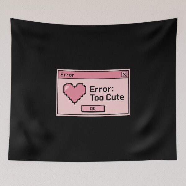Item preview, Error Too Cute – Pink Pixel Heart Y2K Retro Computer Aesthetic designed and sold by ManggaeJM.