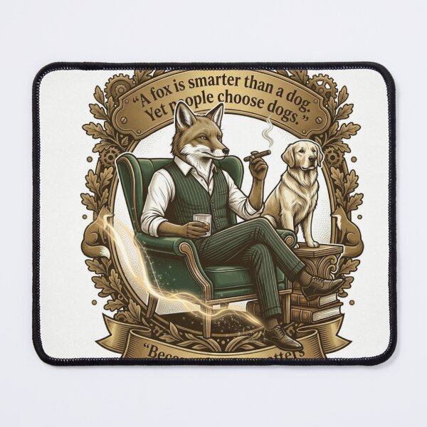 Item preview, Loyalty Over Cleverness - Dapper Fox and Faithful Dog Gentleman's Quote designed and sold by Nashatyoussef.
