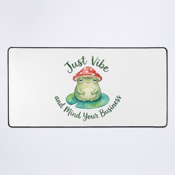 Item preview, Mind Your Business Frog Mushroom Watercolor Art designed and sold by Digitalphoto4u.