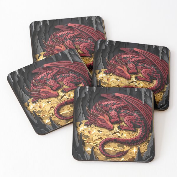 Item preview, Layered Paper Cut Sleeping Dragon - Treasure Cave designed and sold by GrinGalore.