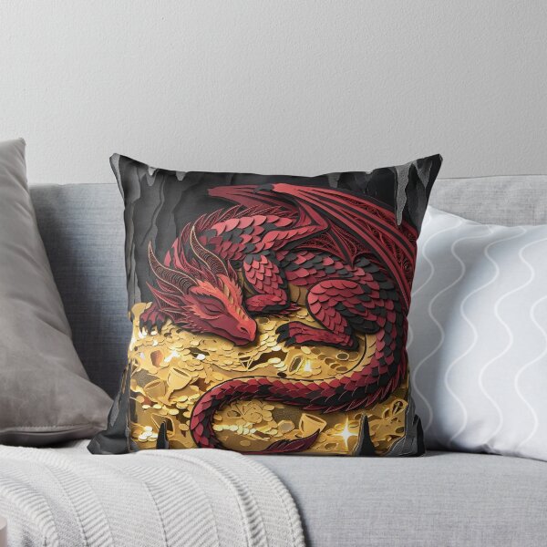 Item preview, Layered Paper Cut Sleeping Dragon - Treasure Cave designed and sold by GrinGalore.