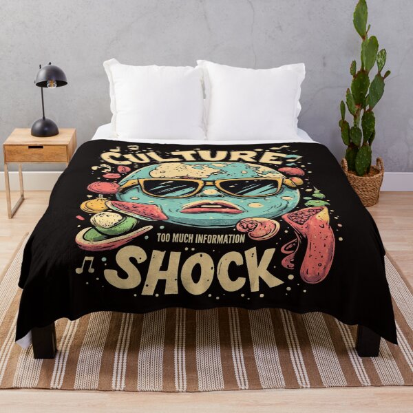 Item preview, Cool Planet Earth Culture Shock Retro Art Illustration designed and sold by LayercraftArt.