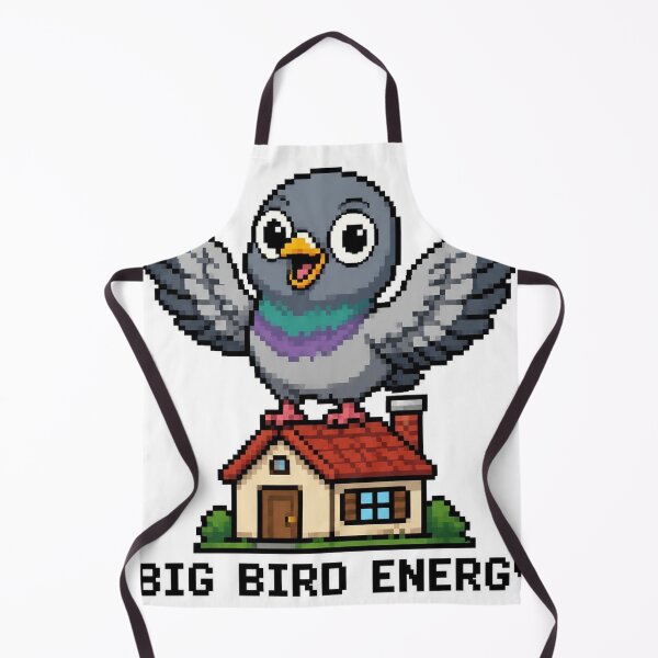 Item preview, Big Bird Energy Funny Retro Pixel Pigeon Meme designed and sold by blairvina9028.