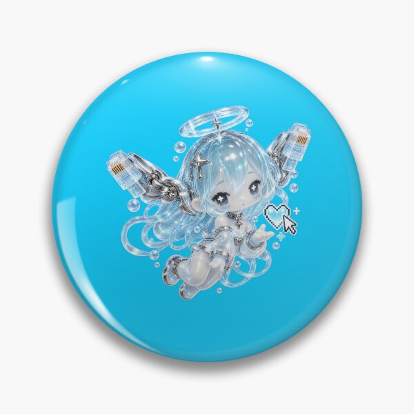 Item preview, Cyber Angel .exe | Y2K Aqua Webcore Mascot designed and sold by internet funeral.