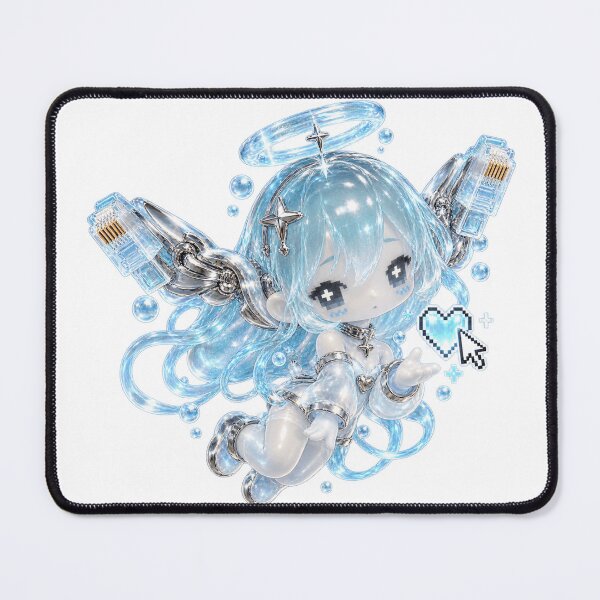 Item preview, Cyber Angel .exe | Y2K Aqua Webcore Mascot designed and sold by internet funeral.